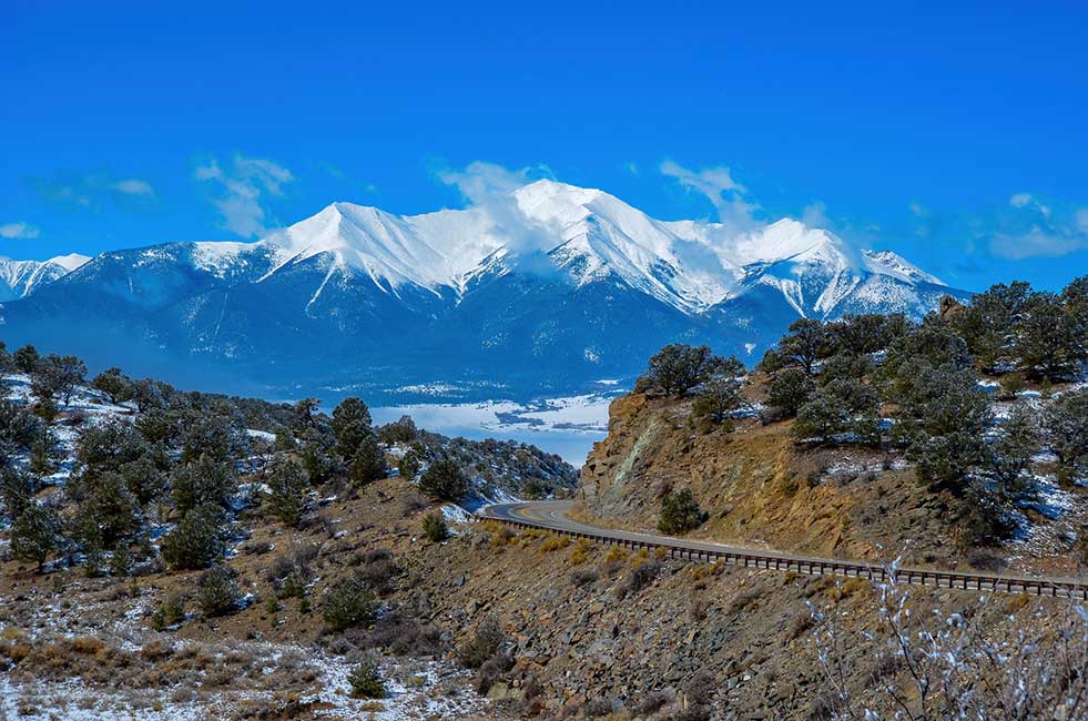 snow covered mountain peak